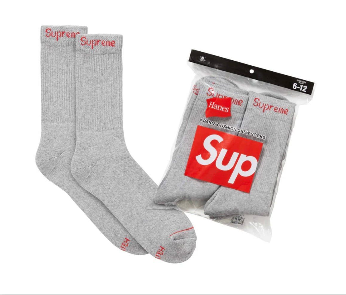 Supreme®/Hanes®
Heather Grey
Crew Socks (1pair )
