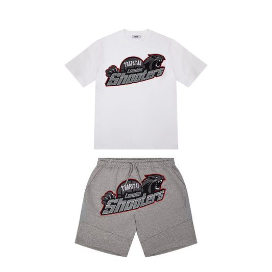 Trapstar Shooters Short Set - White/Grey/Red